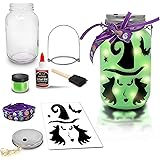 Mason Jar Lantern Craft Kit - DIY Make Your Own Halloween Lantern Jar - Fun Halloween Party Craft Project for Kids and…