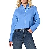 Amazon Essentials (Demi's Pick Women's Oversized-Fit Cotton Stretch Poplin Button-Down Dress Shirt