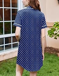 Ekouaer Nightgowns for Women Button Down Sleepshirt