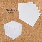 Westcott Note Block 800 Sheets 9 x 9 cm in Transparent Box FSC 80 g/m² view 2