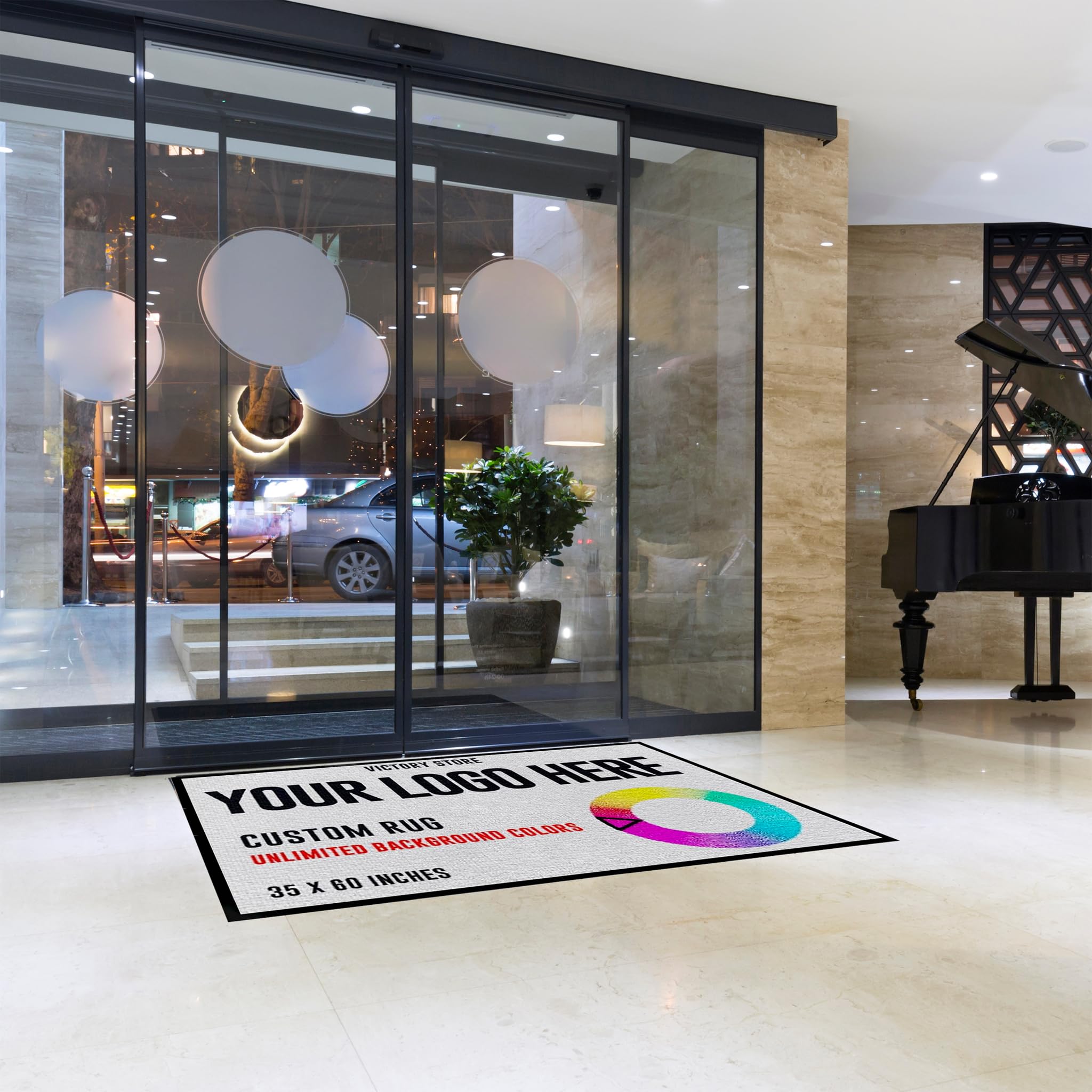 VictoryStore Custom Doormat 35x60 Inches, Set of 4, Any Color, Custom Logo Doormat Full Color Print, Large Custom Commercial Doormat, Set of 4 - Image 6