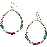 Boho Dangle Earrings Tear Drop Multi Color | SPUNKYsoul Collection