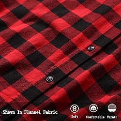 Match Womens Button Down Flannel Plaid Shirts roll