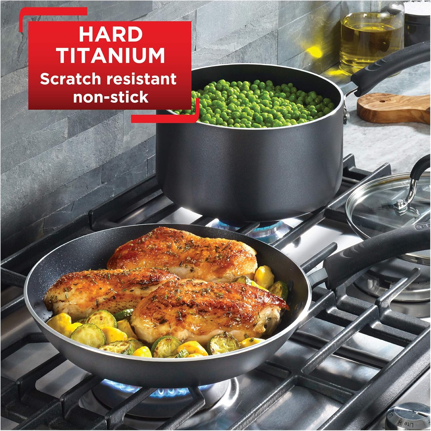 T-fal Professional Nonstick Dishwasher Safe Cookware Set, 12-Piece, Black: Kitchen & Dining