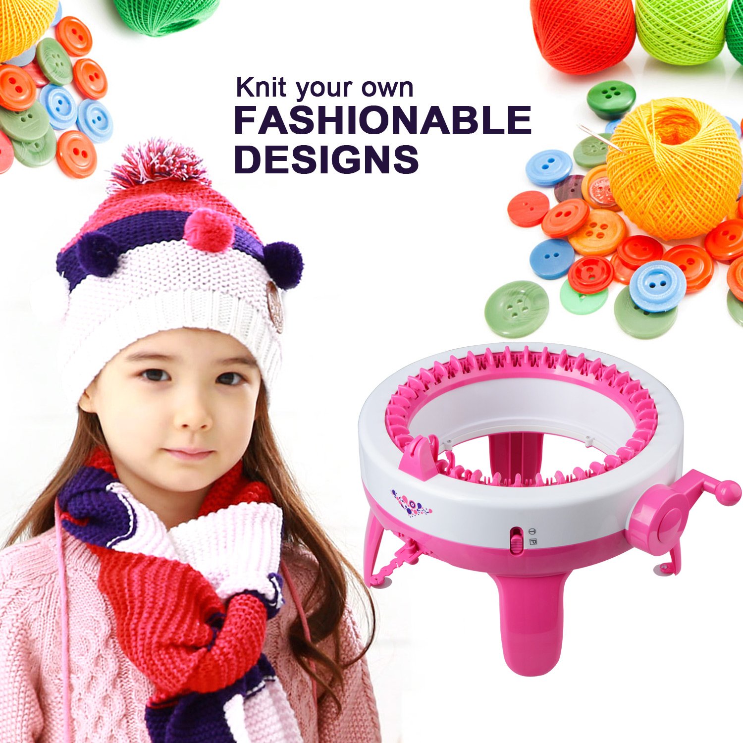 Knitting machine, Weaving Looms, Youkexin 40pin Large Smart Weaver