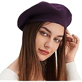 Wool Beret Hat French Beret Cap Winter Artist Painter Hat Solid Color for Women