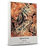 Brasilia Map Poster, Brazil Map Art Poster, Map