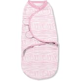 SwaddleMe Natural Position 2-in-1 Swaddle with Easy Change Zipper - Size Small/Medium, 0-3 Months, 1-Pack (Sugar Stripes )