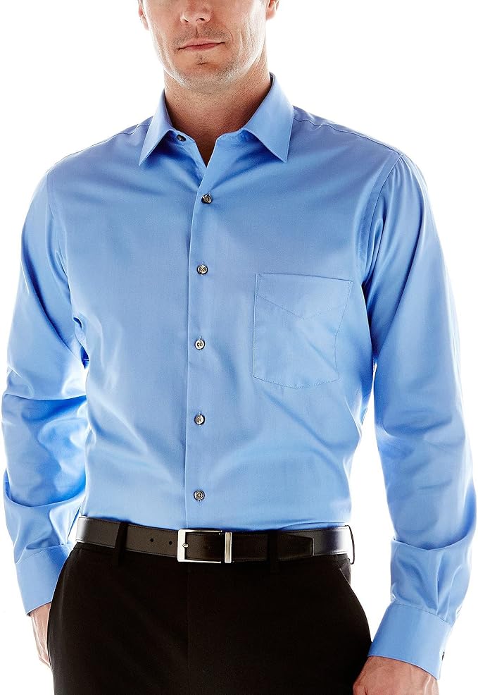 Van Heusen® Mens Lux Sateen Dress Shirt (Neck14.5/Slv32/33
