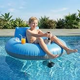 Motorized Pool Float with Canopy, Rechargeable Dual Motor Electric Lounge Raft for Pool &amp; Lake