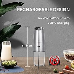 BELRIGO Rechargeable Salt And Pepper Grinder Set