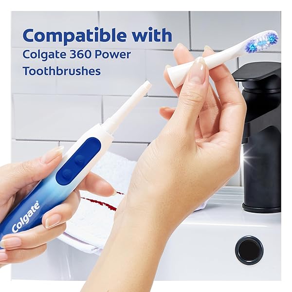 COLGATE 360 DEEP CLEAN BATTERY POWERED ELECTRIC TOOTHBRUSH REPLACEMENT HEADS, SOFT, 2 PACK