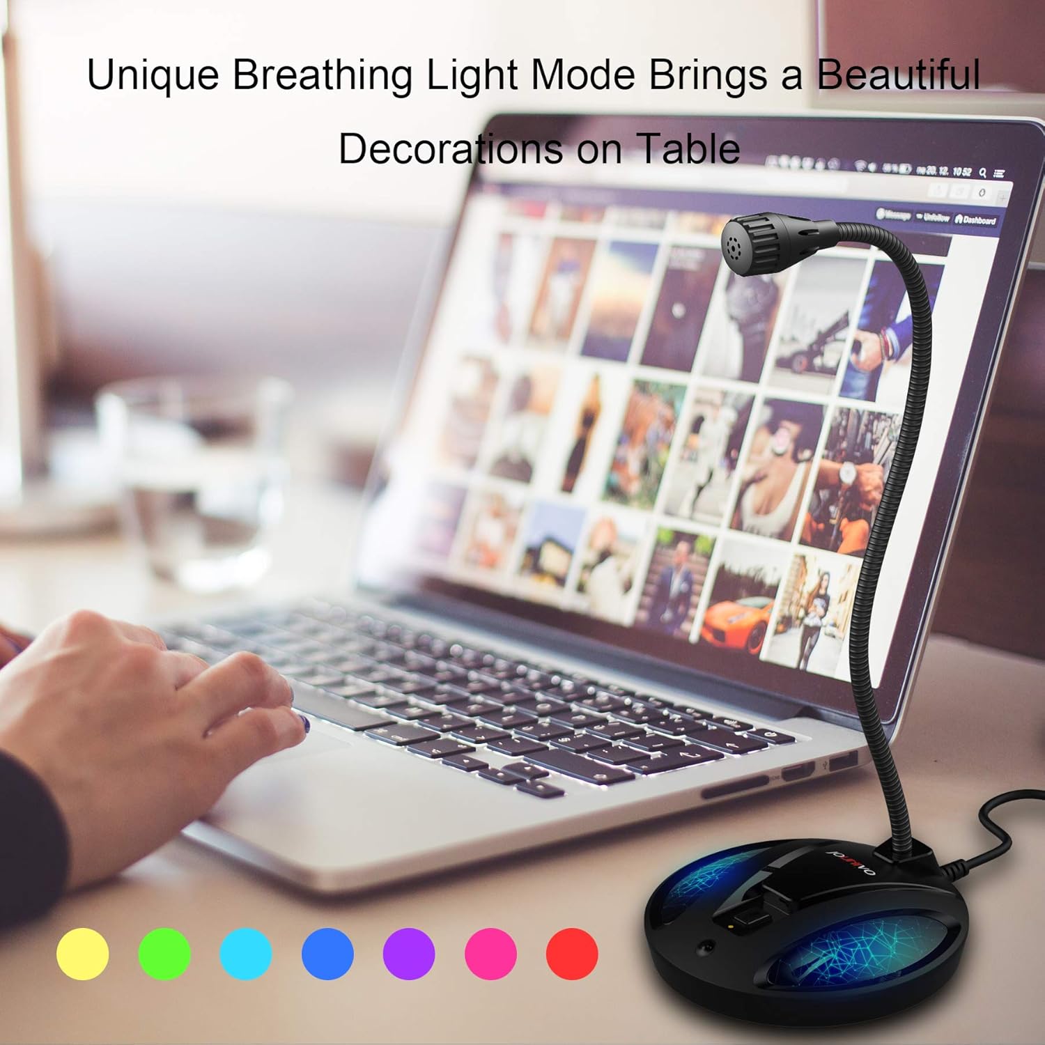 USB PC Microphone, Computer Recording Condenser Cardioid Mic with Mute Button & LED Indicator for Laptop, Mac, PS4 - Voice Recording, Podcasting, Skype, YouTube, Games, Streaming (JV603-Black): Home Audio & Theater