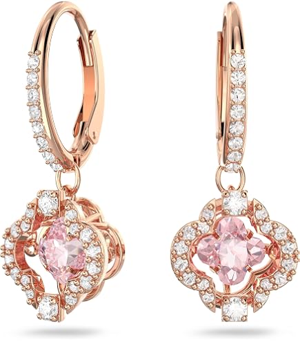 Amazon.com: Swarovski Sparkling Dance Clover Pierced Earrings