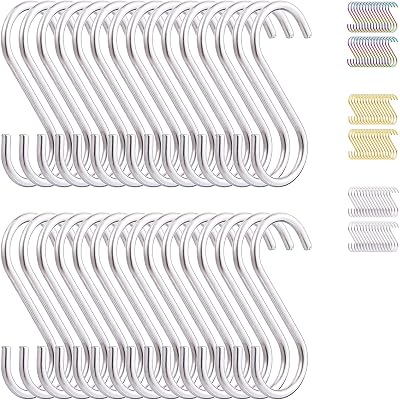 Evanda 30 Pack S Hooks Stainless Steel Heavy Duty Kitchen Bathroom Outdoor