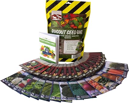 Amazon Com 22 000 Non Gmo Heirloom Vegetable Seeds Survival Garden Emergency Seed Vault 34 Var Bug Out Bag Beet Broccoli Carrot Corn Basil Pumpkin Radish Tomato More Garden Outdoor