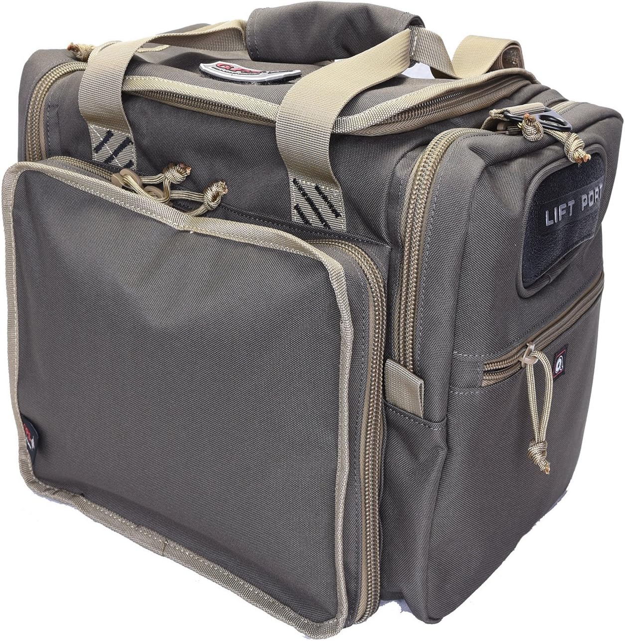 G.P.S. G5 Large Range Bag with Lift Ports & 4 Ammo Dump Cups | Rifle Green/Khaki | Durable Secure Guns, Ammo & Shooting Accessories Storage
