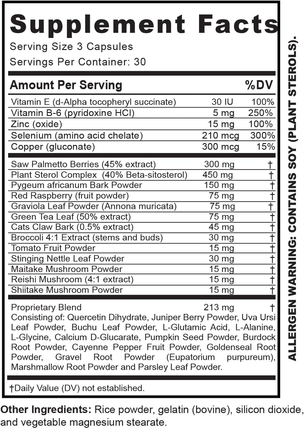 All Natural Prostate Support Health Supplement Pure Extract Pills Best Formula Saw Palmetto Extract Capsules Plant Sterol Complex – Urinary System Boost Vitamins Hair Growth for Men (90 ct): Health & Personal Care