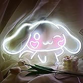 Cinnamoroll Neon Sign USB Powered for Room Decor, Japanese Cartoon Character Dog Dimmable Neon Light Sign for Kids Bedroom Wall Art Birthday Gift 17.5 * 9.5 Inches