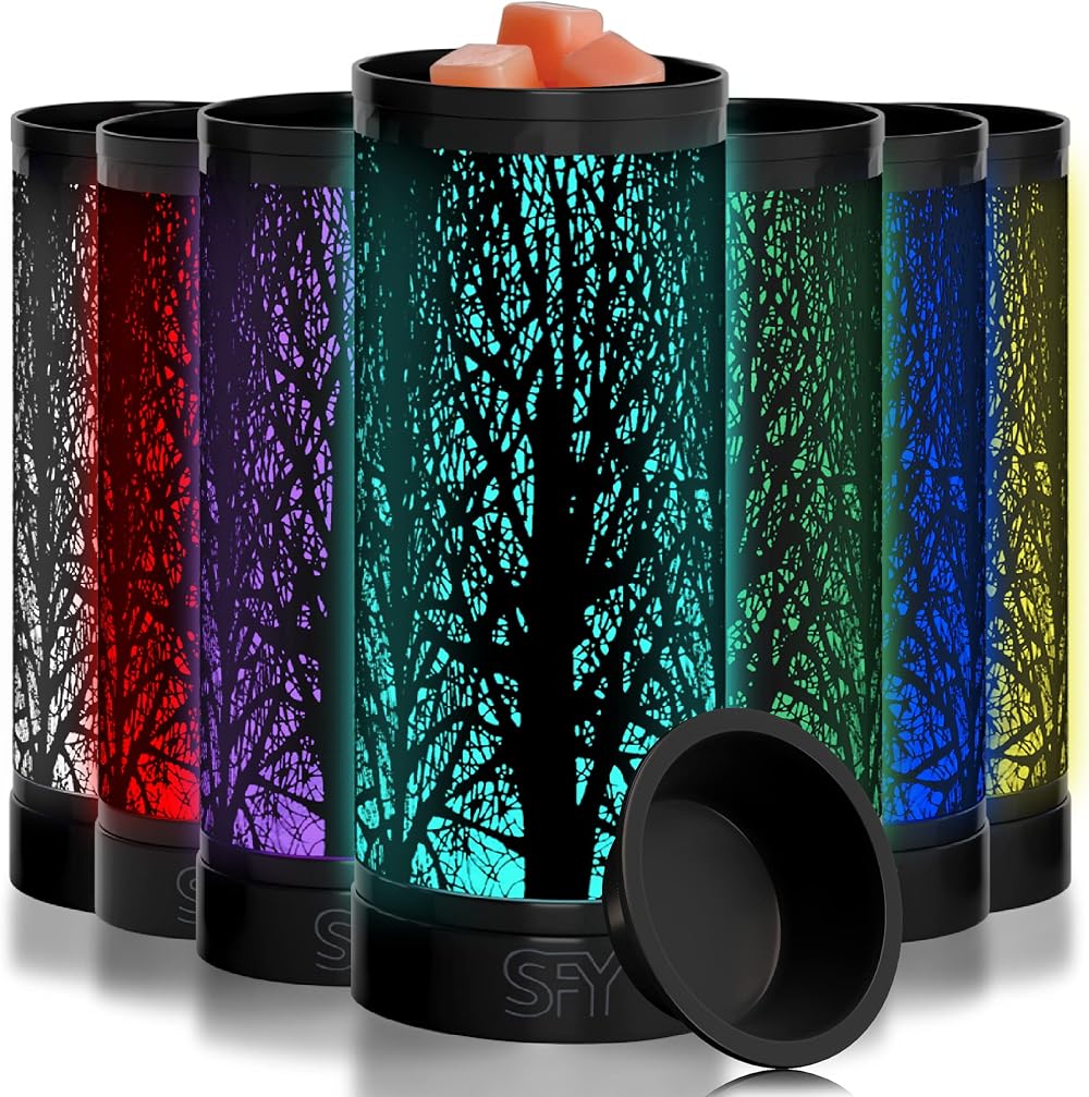 Serentify Colour Changing Electric Wax Melt Burner 26.5cm Black