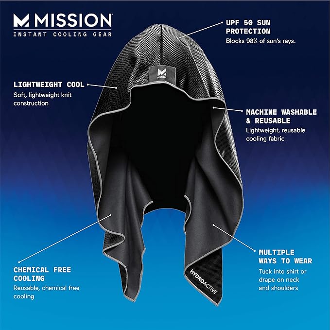 mission cooling hoodie towel