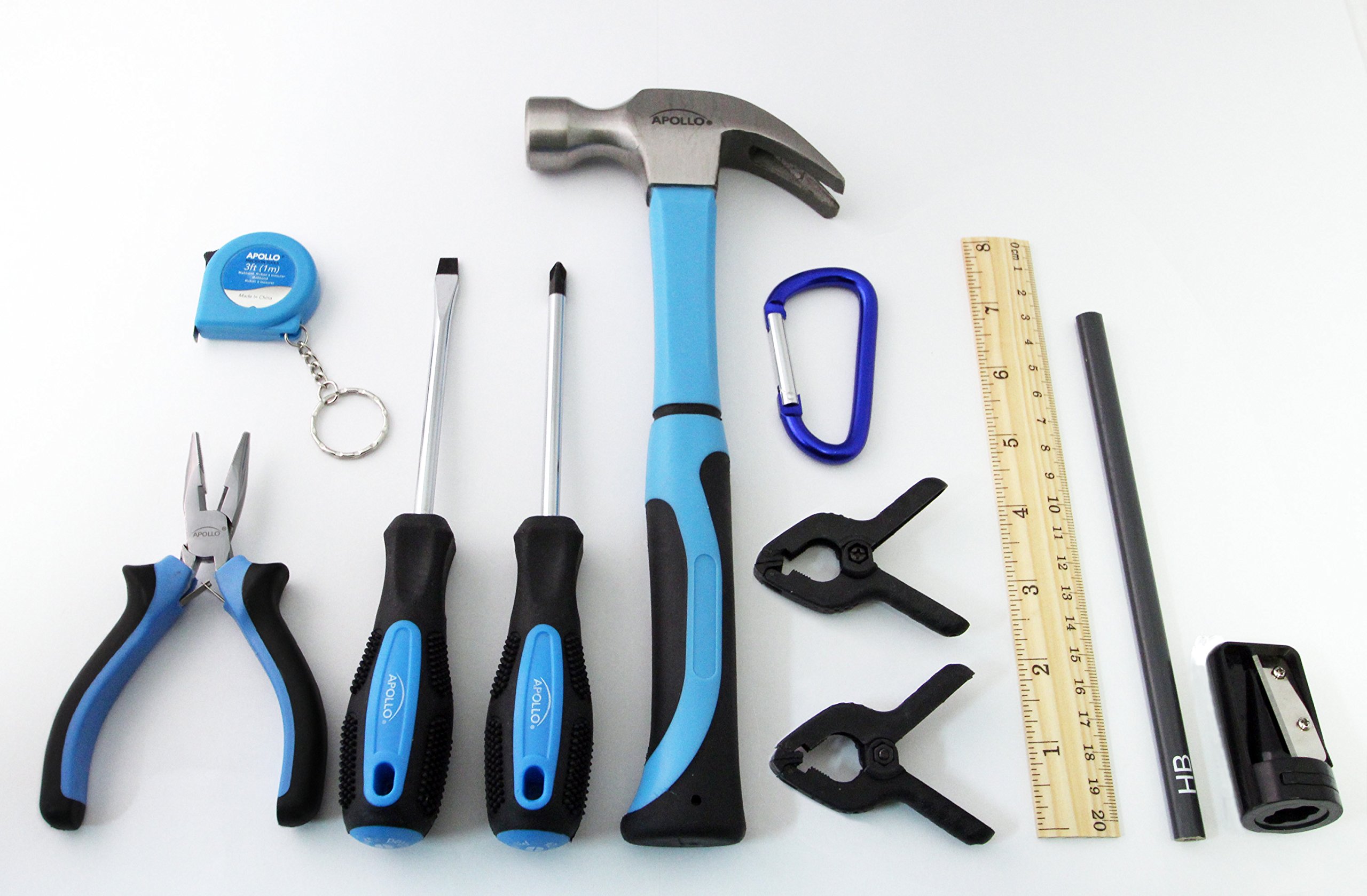 Apollo Tools DT4936 14 Piece Children's First Tool Kit with Real Hand