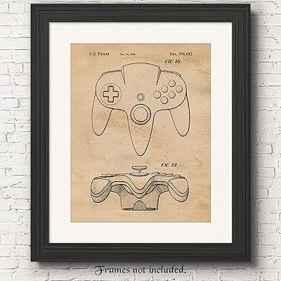 Vintage Nintendo 64 Patent Poster Print, 11x14 Australia Ubuy