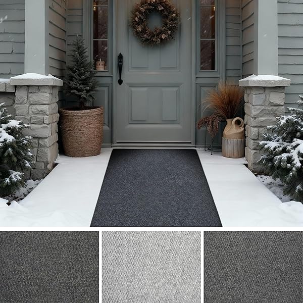 ICUSTOMRUG HALLWAY RUNNER RUG – 3X9FT BLACK, INDOOR/OUTDOOR,...