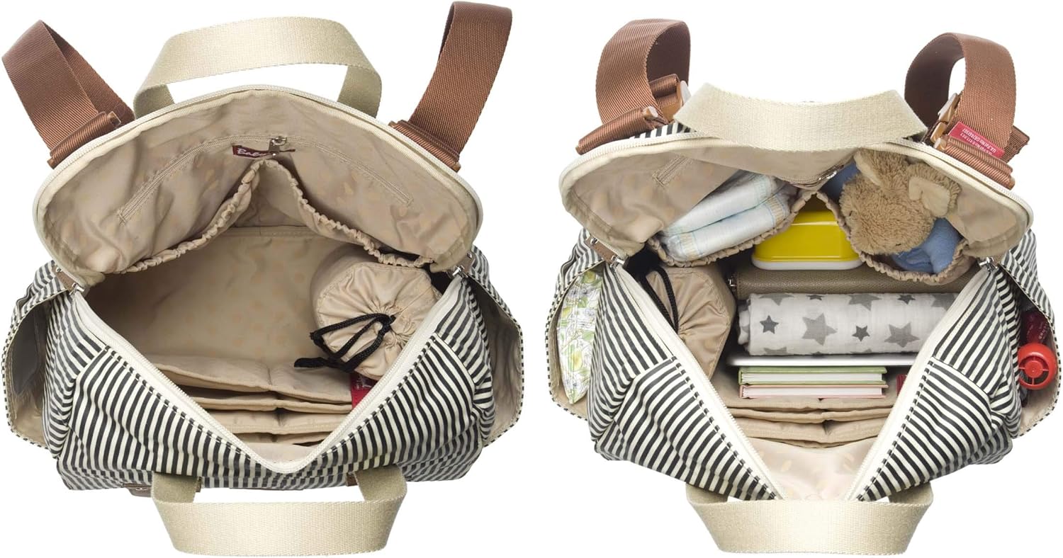babymel robyn convertible backpack navy stripe