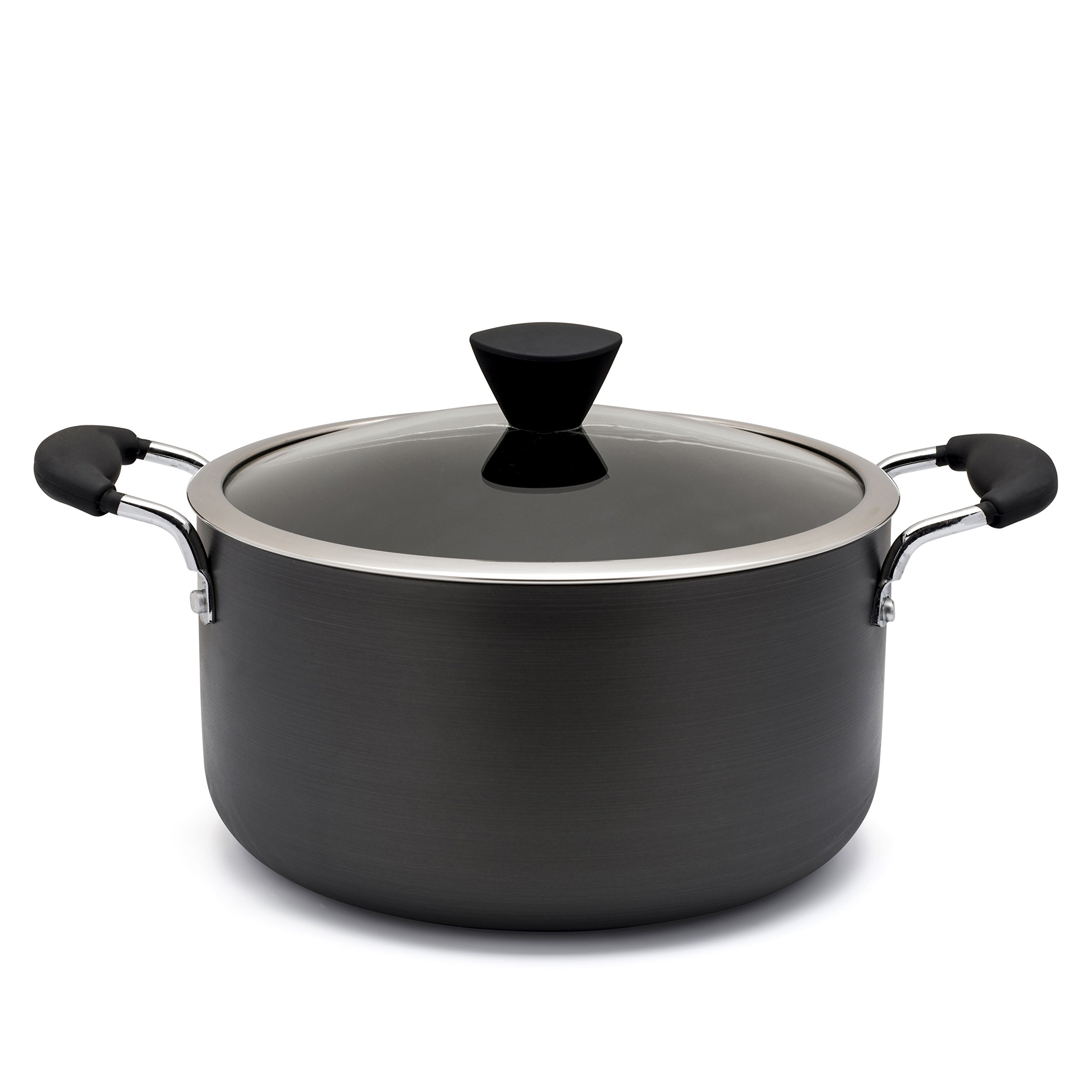 Zinel 4150 Hard Anodised Non-Stick Casserole, Grey, 20 cm