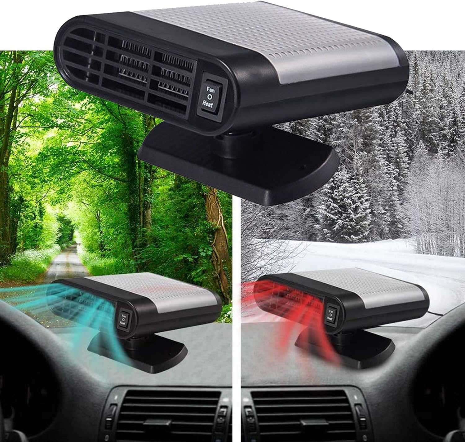 Portable Car Heater 12V/150W Fast Heating Defrost Amazon.co.uk