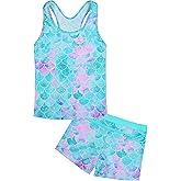 Uhnice Girls Swimsuit Two Piece Tankini Swimwear with Boyshort