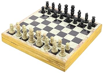 ShalinIndia Rajasthan Stone Art Unique Chess Sets and Board Size 12 x 12 inches