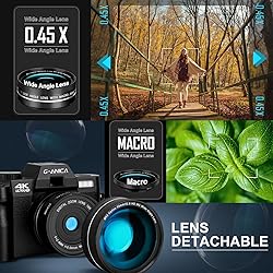 G-Anica 4K Digital Cameras for Photography, 48MP