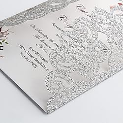 Kyutong 50Pcs Wedding Invitations with Envelopes