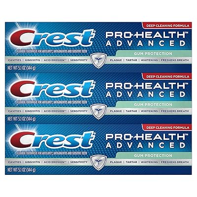Crest Pro-Health Advanced Gum Protection Toothpaste 5.1 oz, Pack of 3 (Cap May Vary)