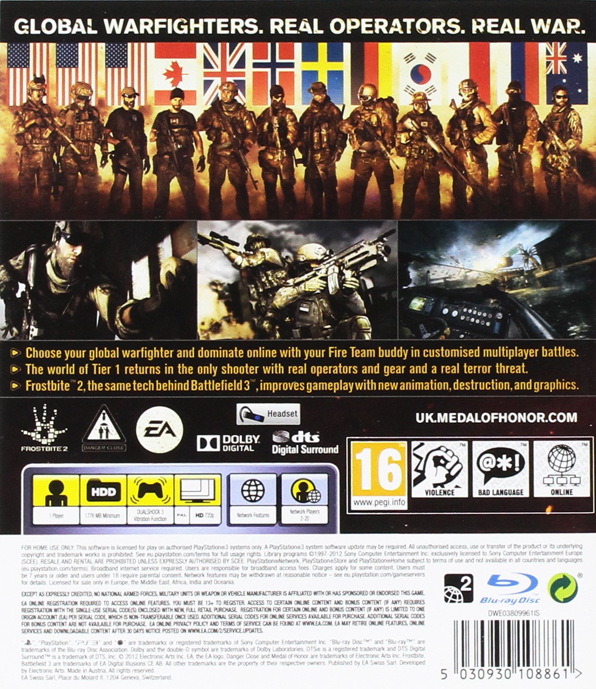 Amazon Com Medal Of Honor Warfighter Sony Playstation 3 Ps3 Game Video Games