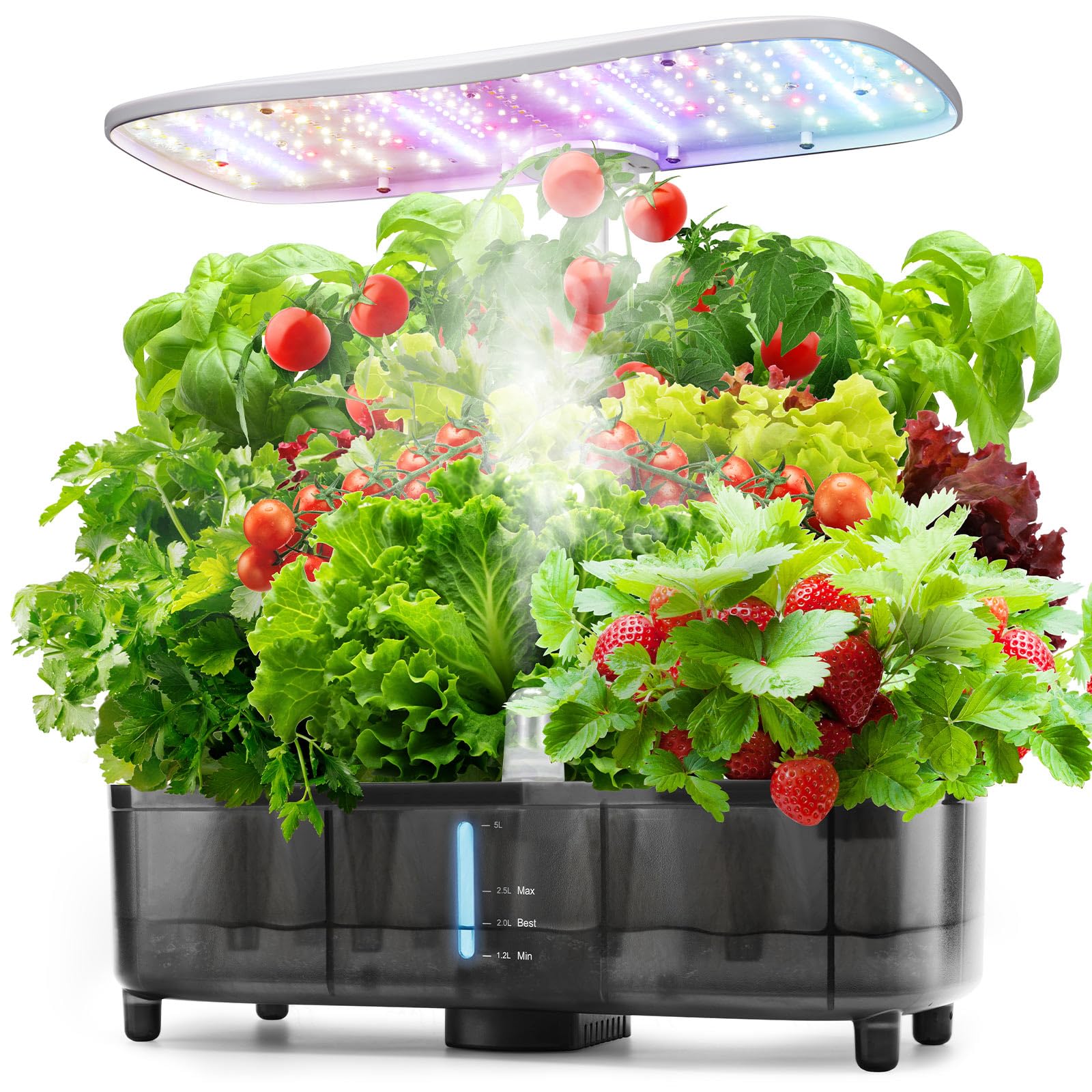 Photo 1 of ***PARTS ONLY***Kingsyard Smart Hydroponics LED, 48W Indoor Garden Grow System, Visible 5L Tank Quiet Pump Auto Timer Kit 15 Pods Herb Seed Starter for Veggies & Salad Greens Plants