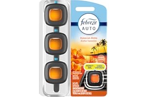 Febreze Auto Air Freshener Vent Clip Hawaiian Aloha, 2ml Car Vent Clip, Pack of 3