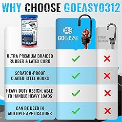 GOEASY0312 Premium Bungee Cords Heavy Duty - 20 pcs