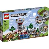 LEGO Minecraft The Crafting Box 3.0 21161 Minecraft Brick Construction Toy and Minifigures, Castle and Farm Building Set, Great Gift for Minecraft Players Aged 8 and up (564 Pieces)