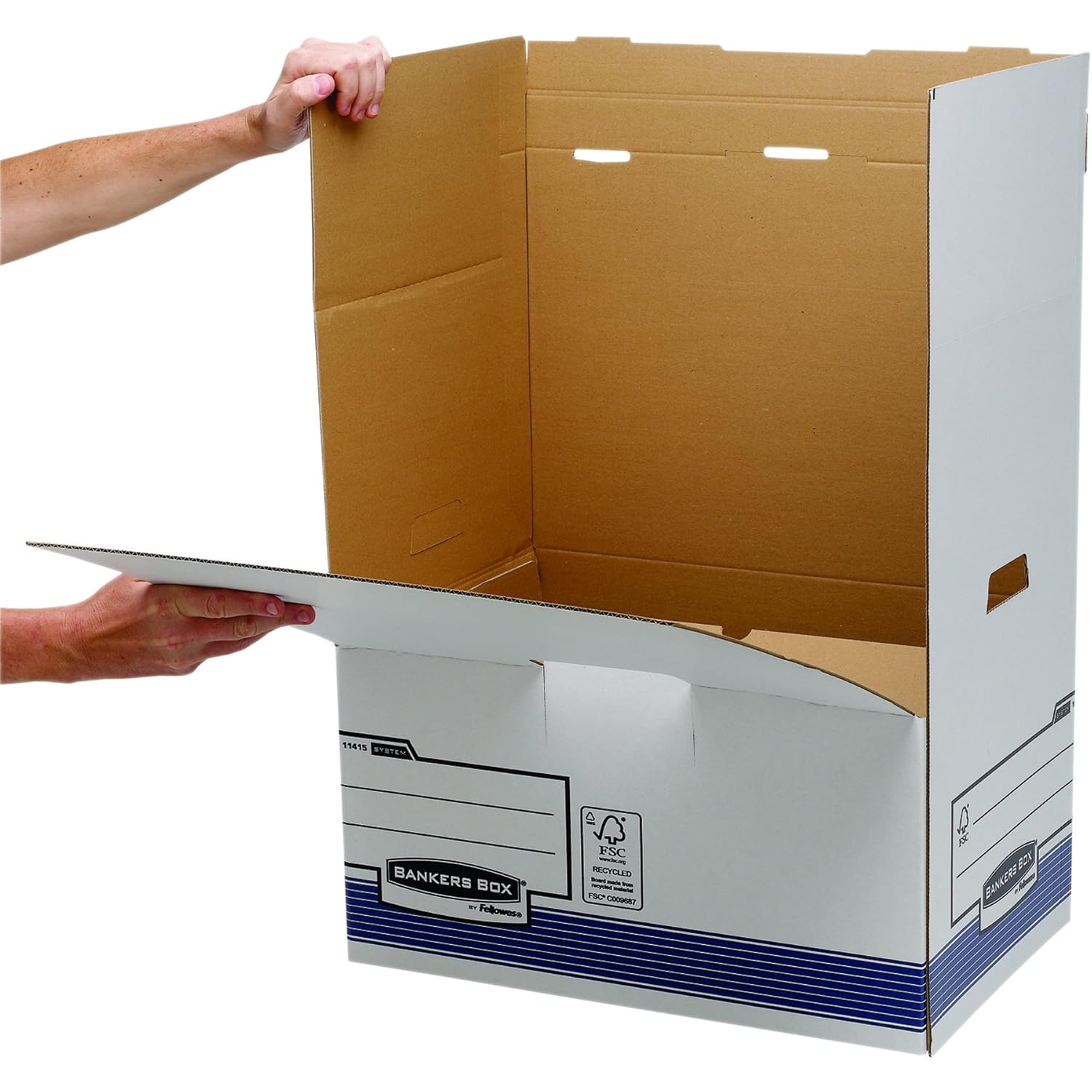 Bankers Box System gris Maxi contenedor de archivos automático con tapa