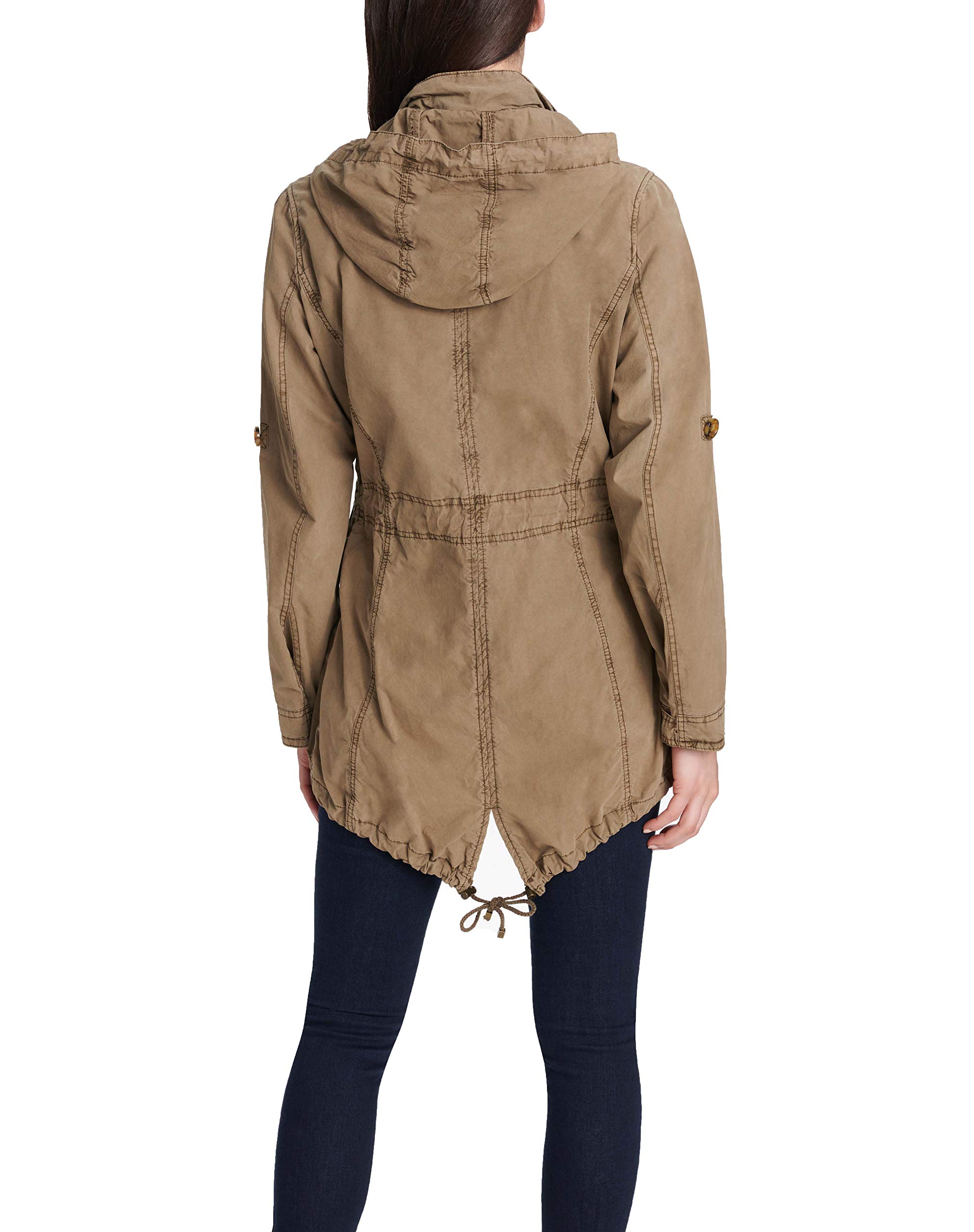 Levi's Women's Lightweight Cotton Hooded Anorak Jacket, Khaki, XXLarge