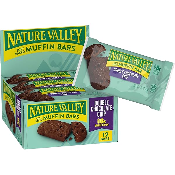 NATURE VALLEY DOUBLE CHOCOLATE CHIP SOFT BAKED MUFFIN BAR 12 COUNT, 42G