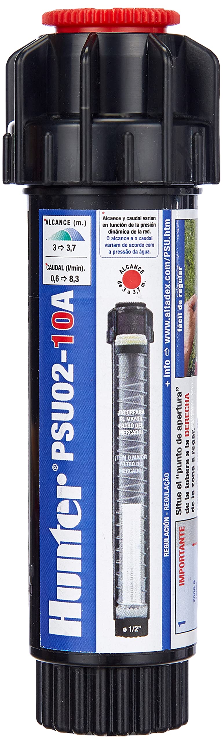 Hunter PSU0210A – Pop-up diffuser, 5 cm, with10A nozzle, black