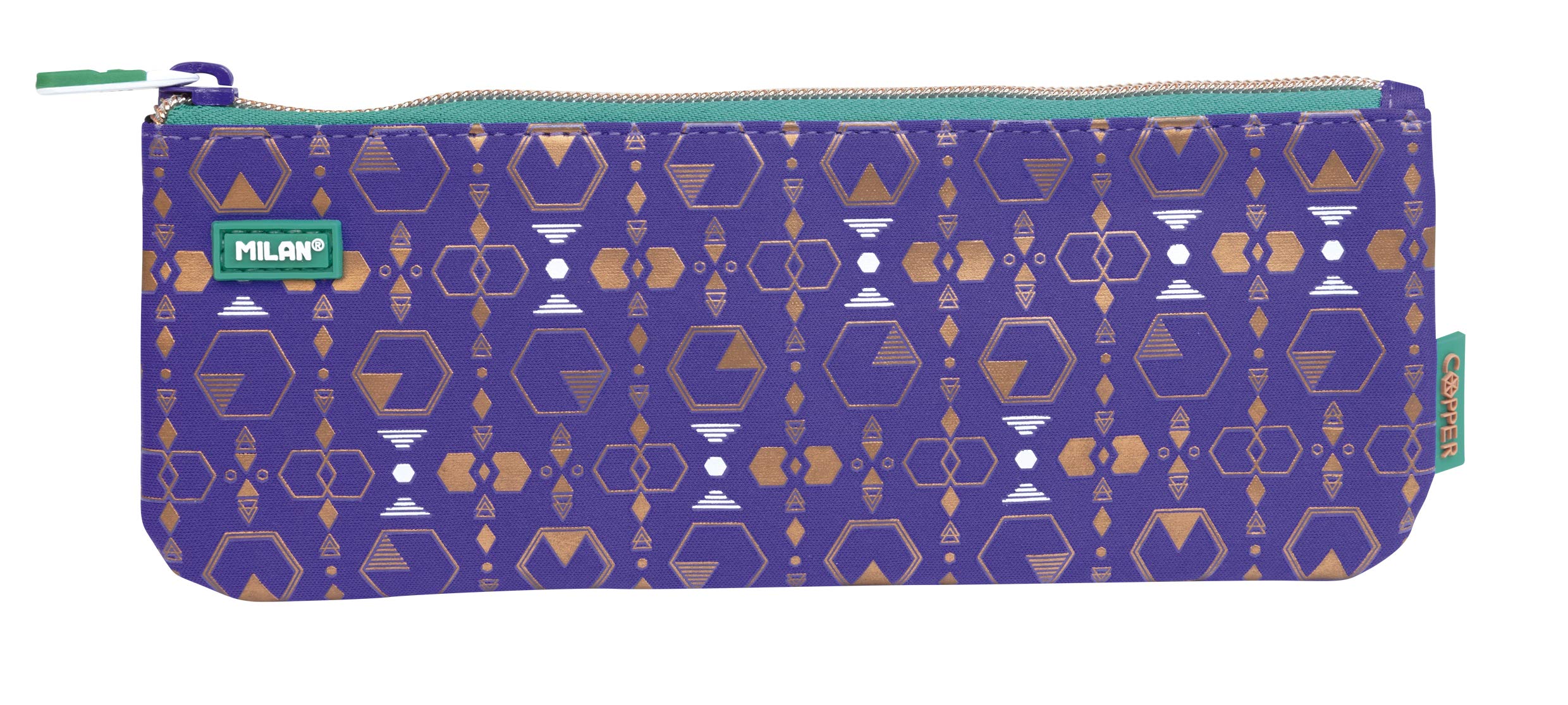 MILAN Copper III Small Flat Pencil Case, Lilac