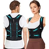 URSEXYLY Back Brace Posture Corrector for Women Breathable Posture Brace Adjustable Full Back Support Brace,Upper and Lower Back Pain Relief(Medium,Black)