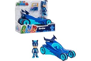 PJ Masks Catboy & Cat-Car, 2-Piece Articulated Action Figure and Vehicle Set, Blue, Kids Toys for Ages 3 Up by Just Play
