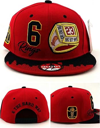 red and black snapback hat