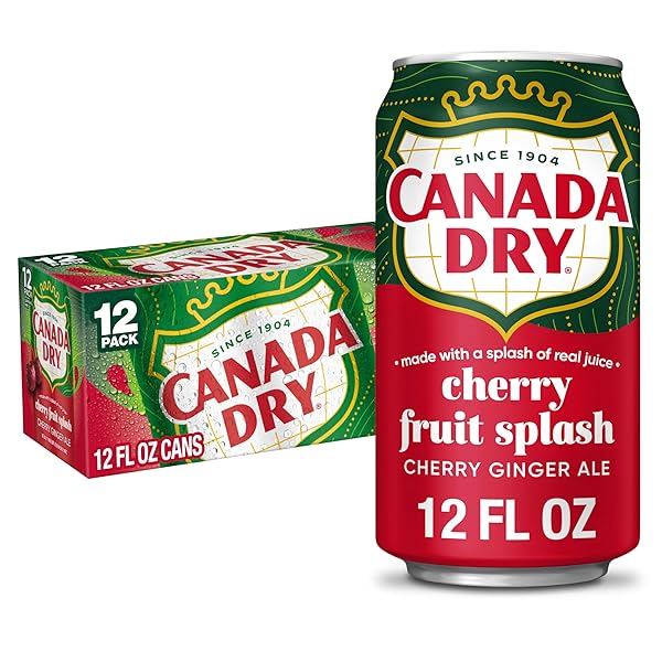 CANADA DRY CHERRY GINGERALE FRUIT SPLASH 12OZ, PACK...